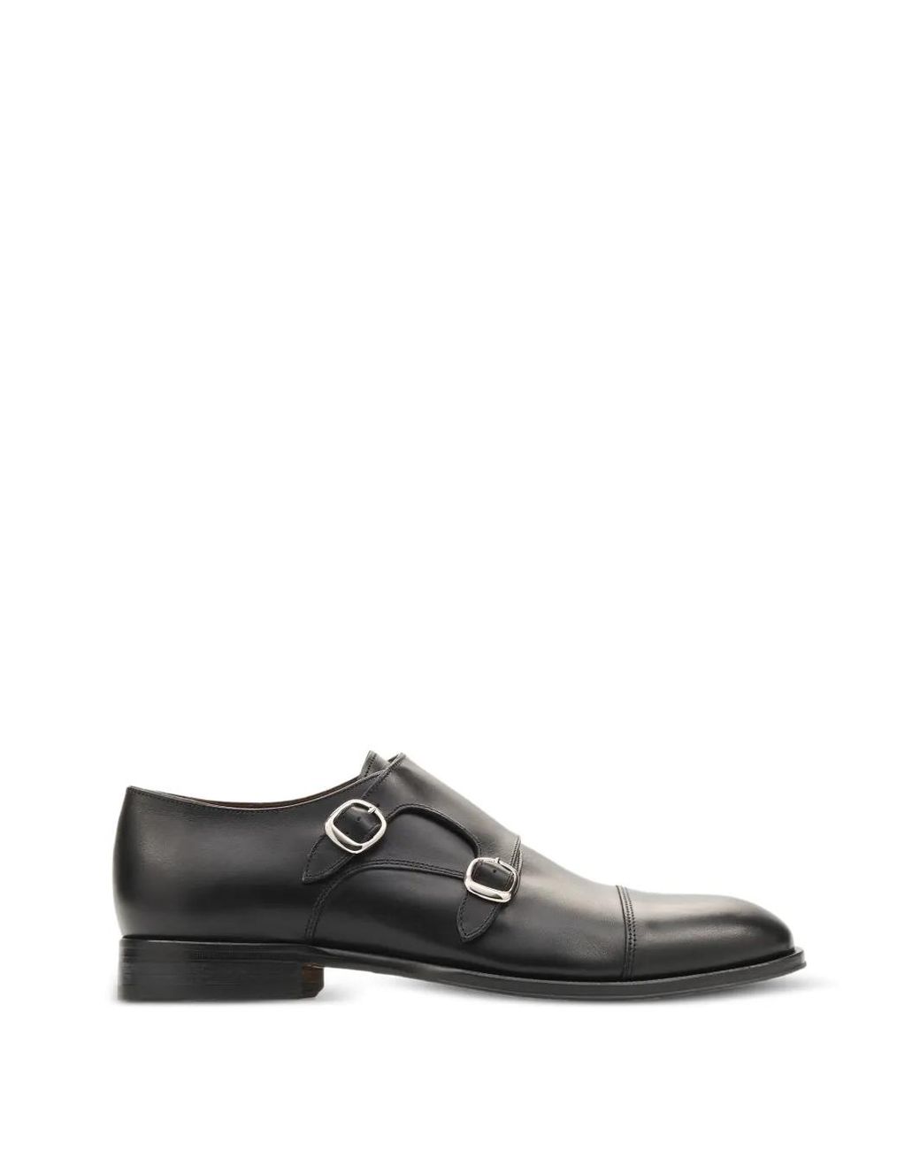 Lottusse White Lenox Double-Buckle Monk Shoes for men