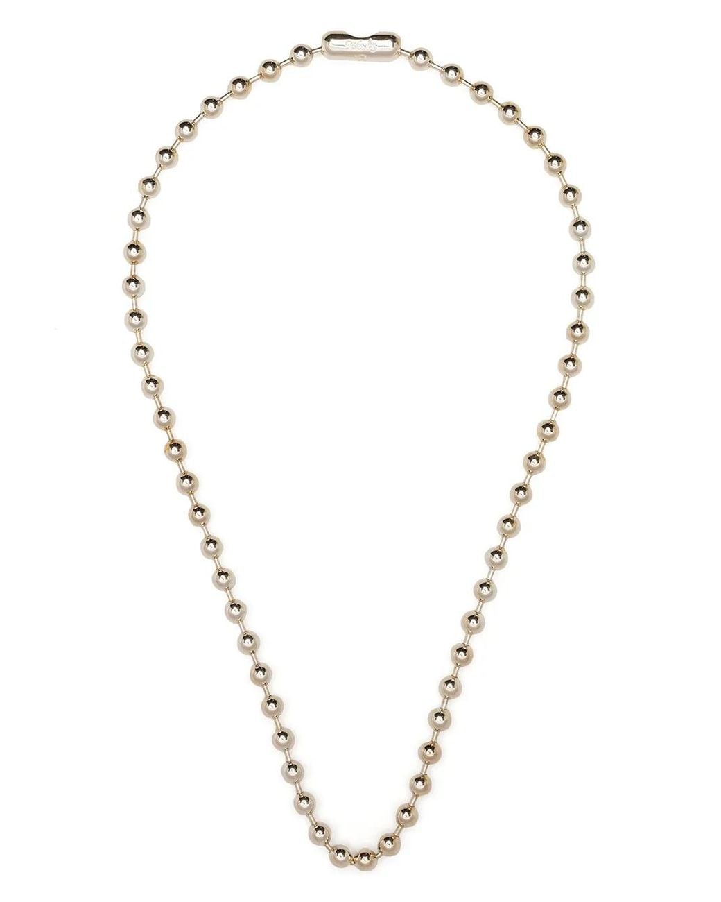 TAKAHIROMIYASHITA The Soloist Metallic Ball Chain Necklace