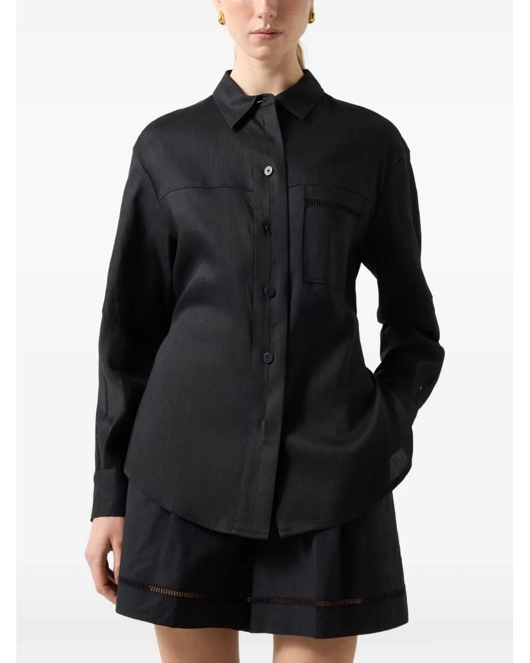 Bogner Black Catrina Classic-Collar Shirt