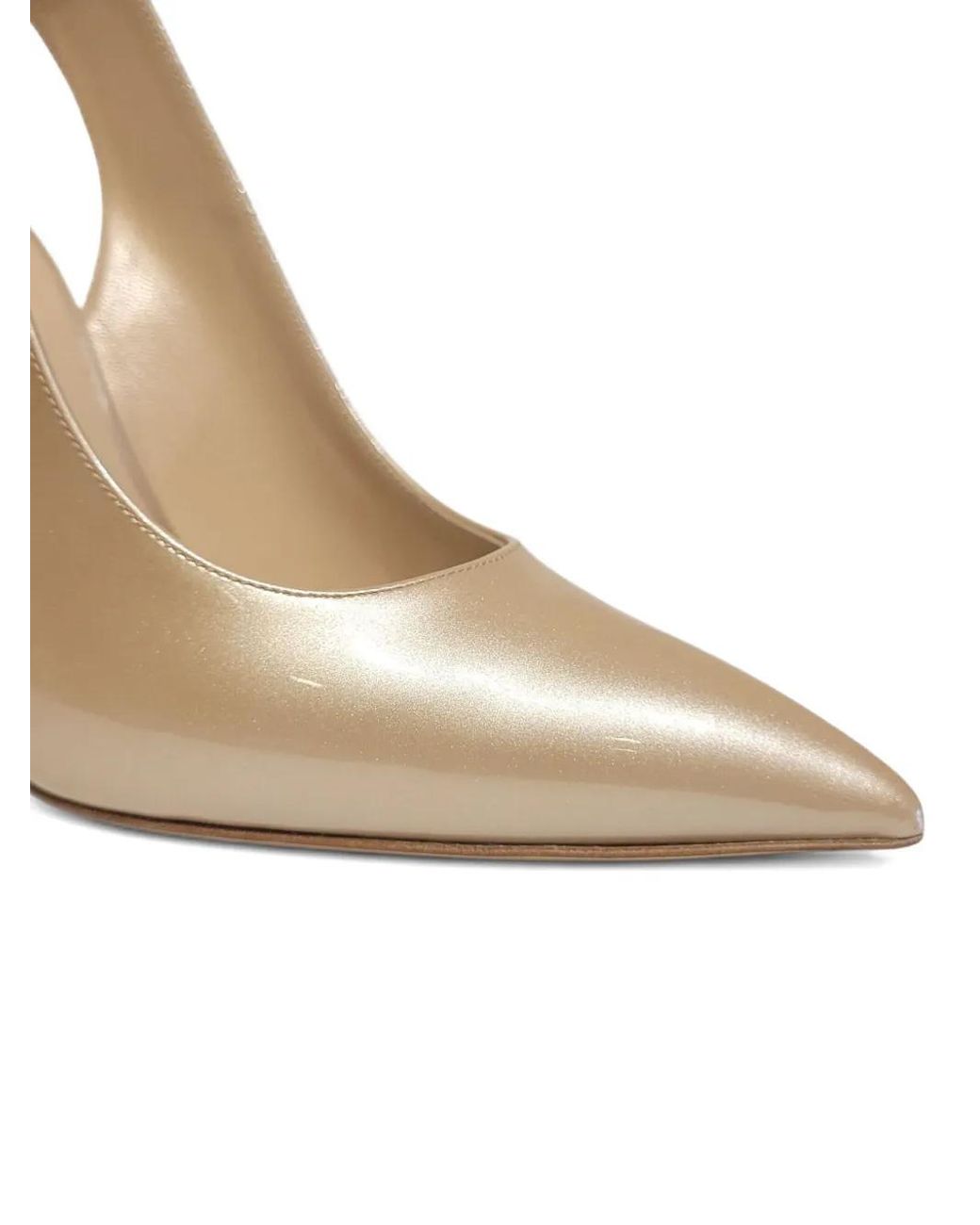 Casadei White 100Mm Embellished Sling-Back Pumps