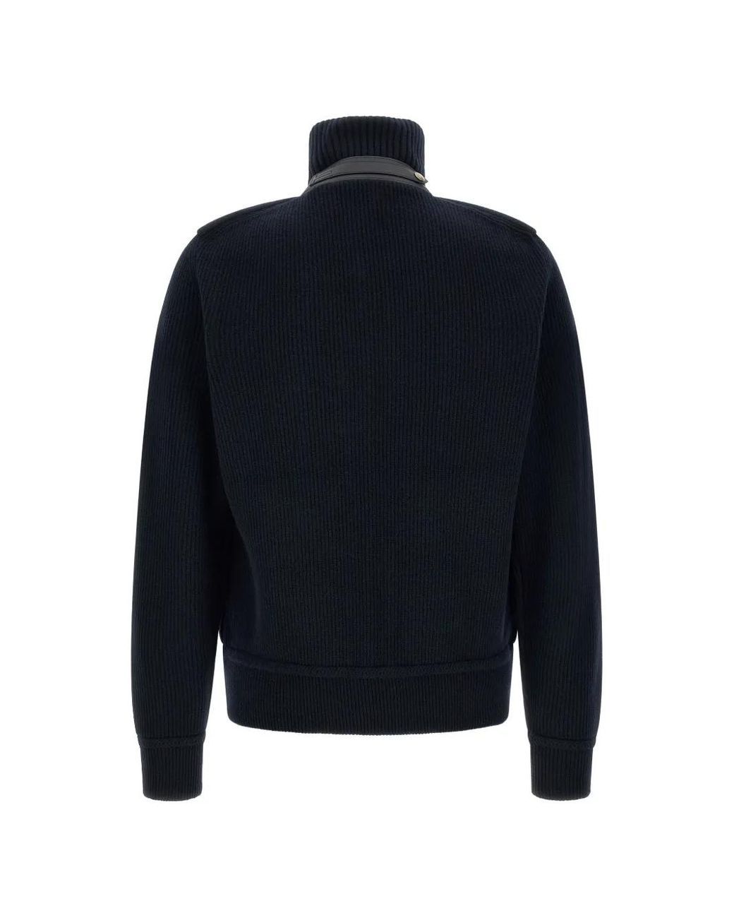 Tom Ford Blue Quilted Knit Panel Jacket for men