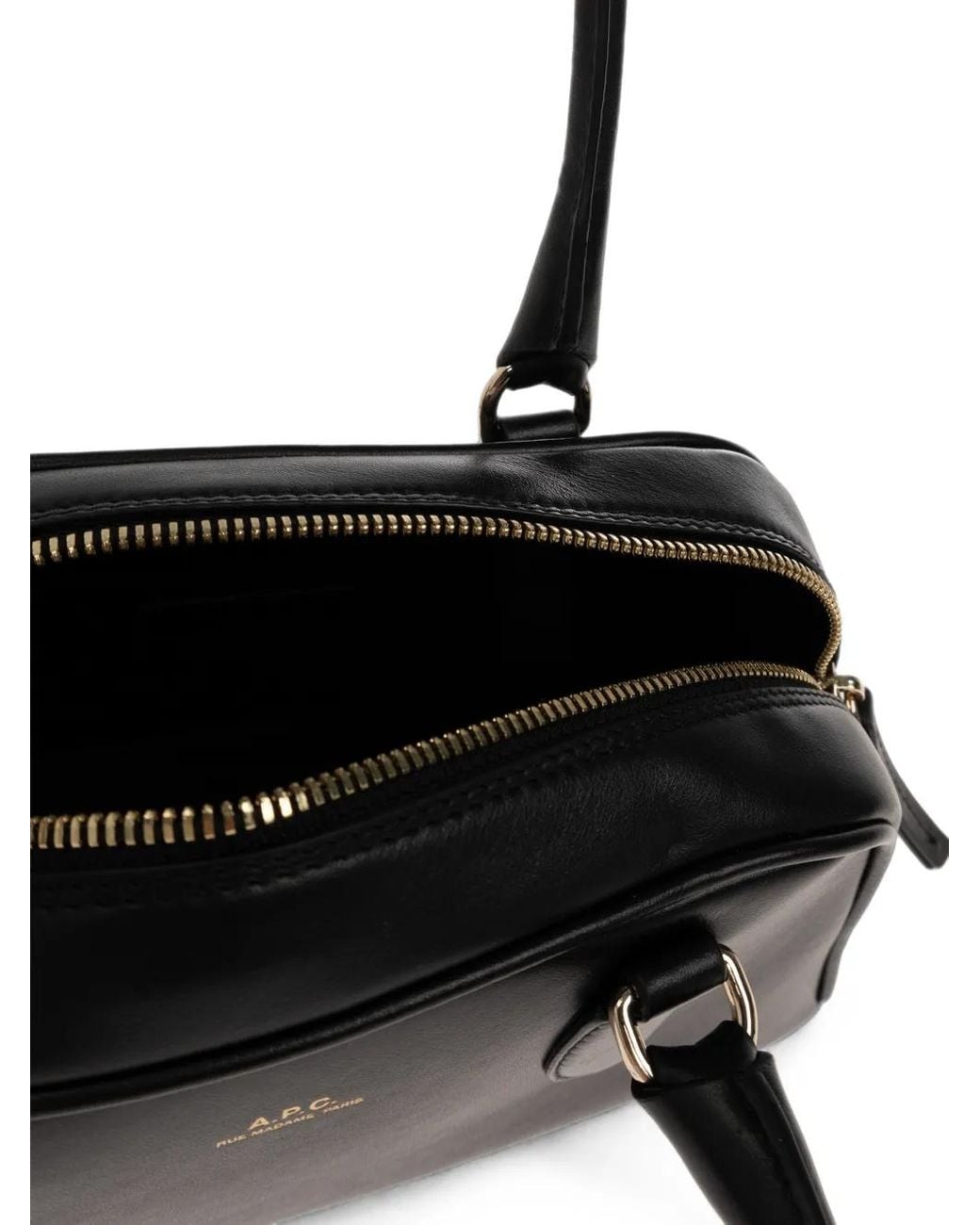 A.P.C. Black Paloma Logo-Print Shoulder Bag