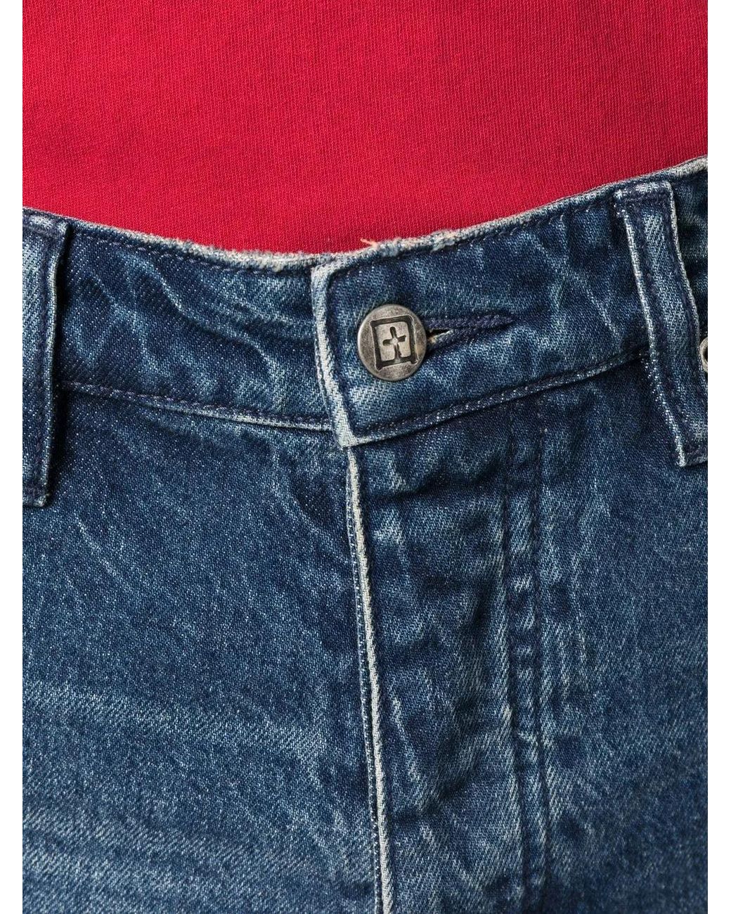 Ksubi Blue Stonewashed Skinny Jeans for men