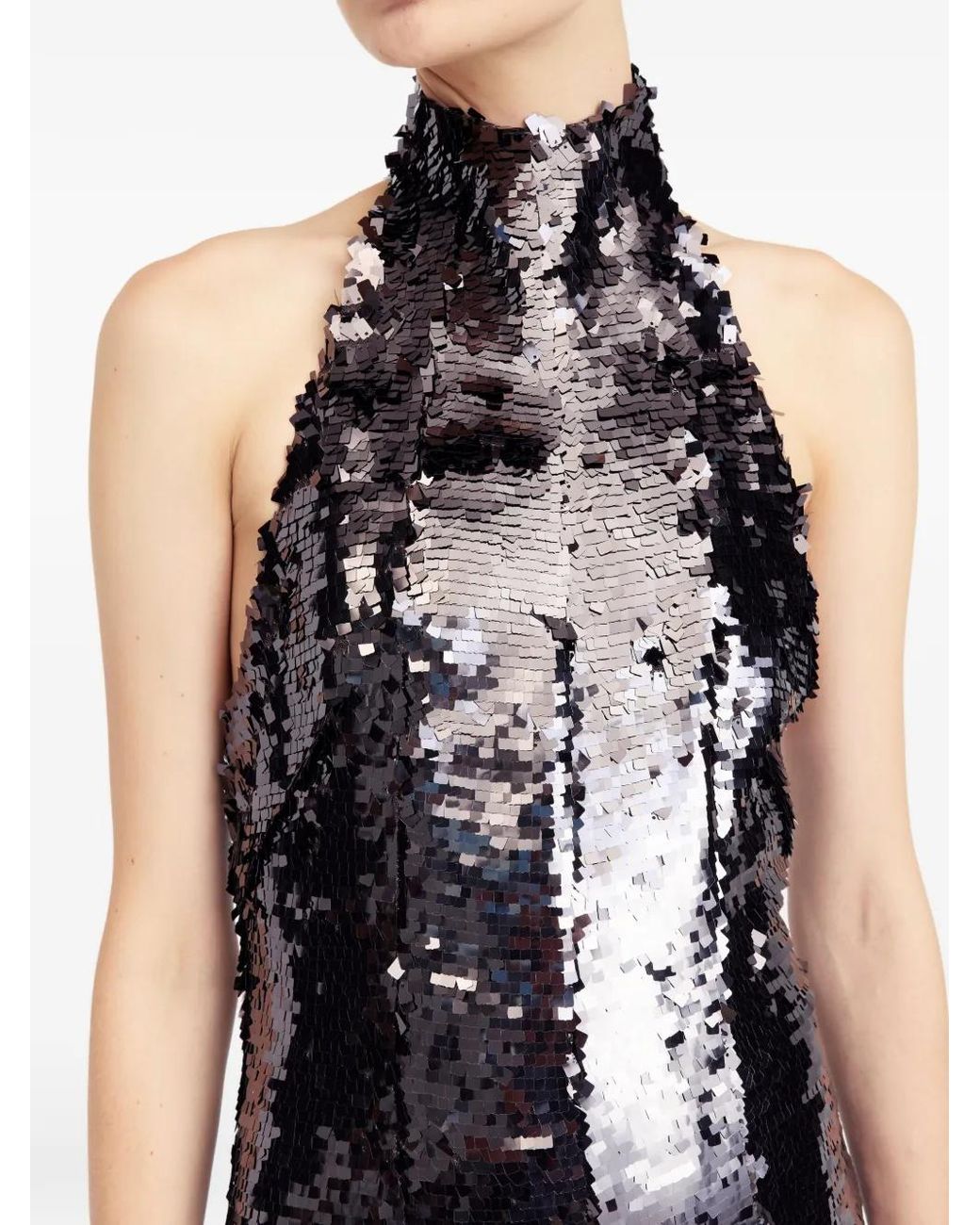 16Arlington White Mika Square Sequin Dress