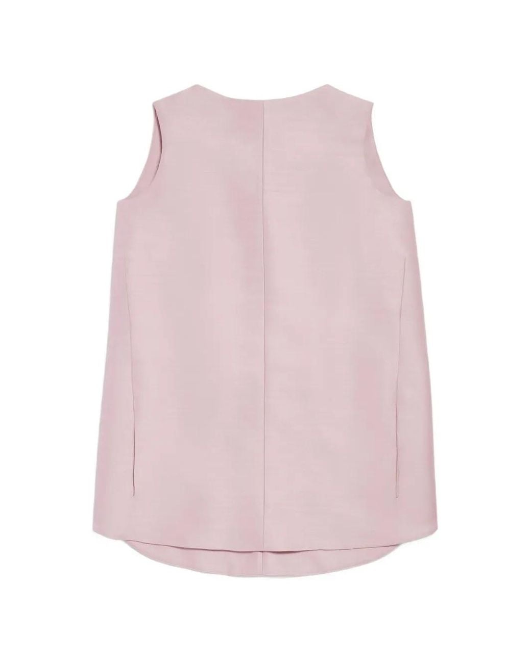 Balenciaga Pink Sleeveless Cocoon Mini Dress