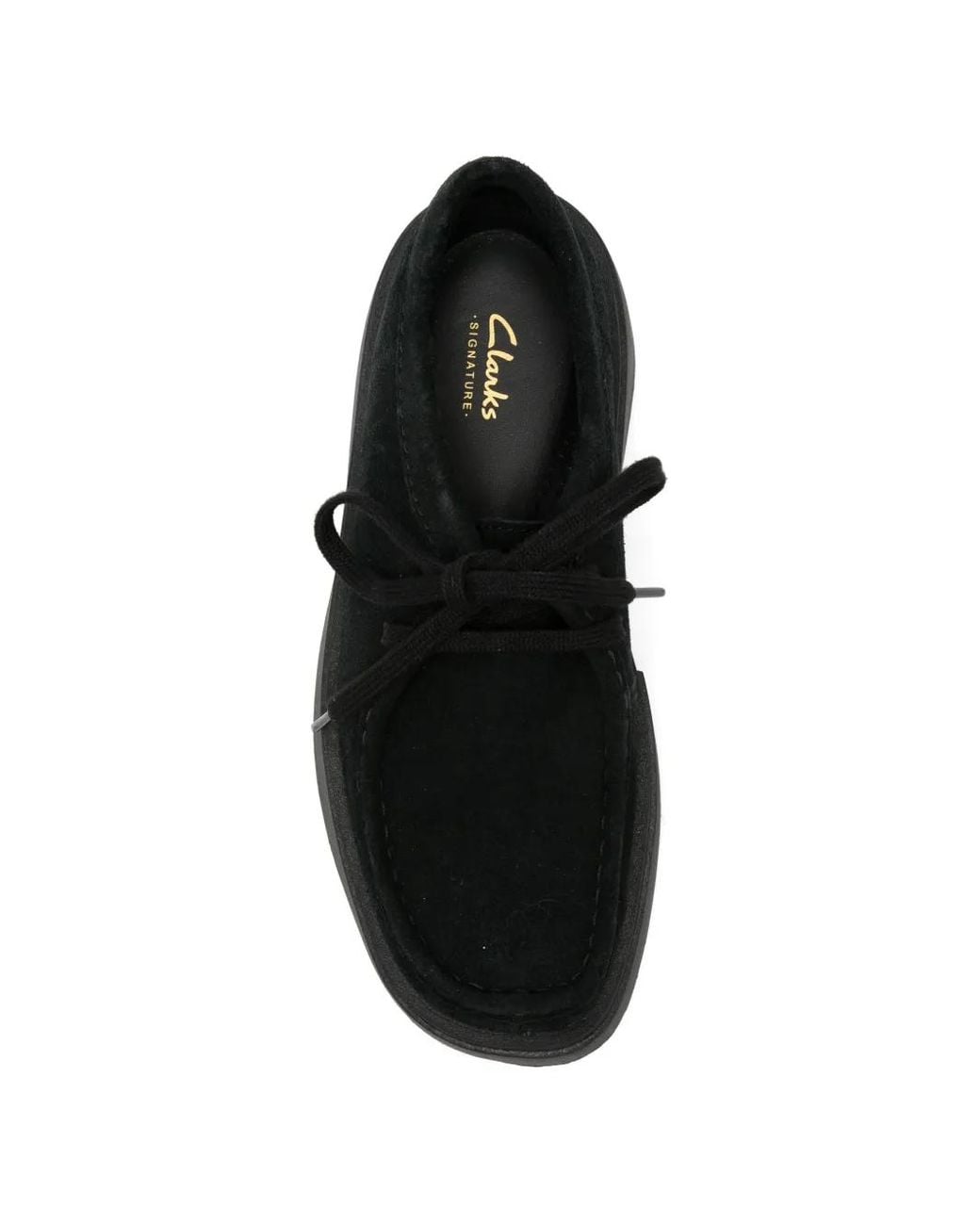 Clarks Black Lace-Up Derby Shoes