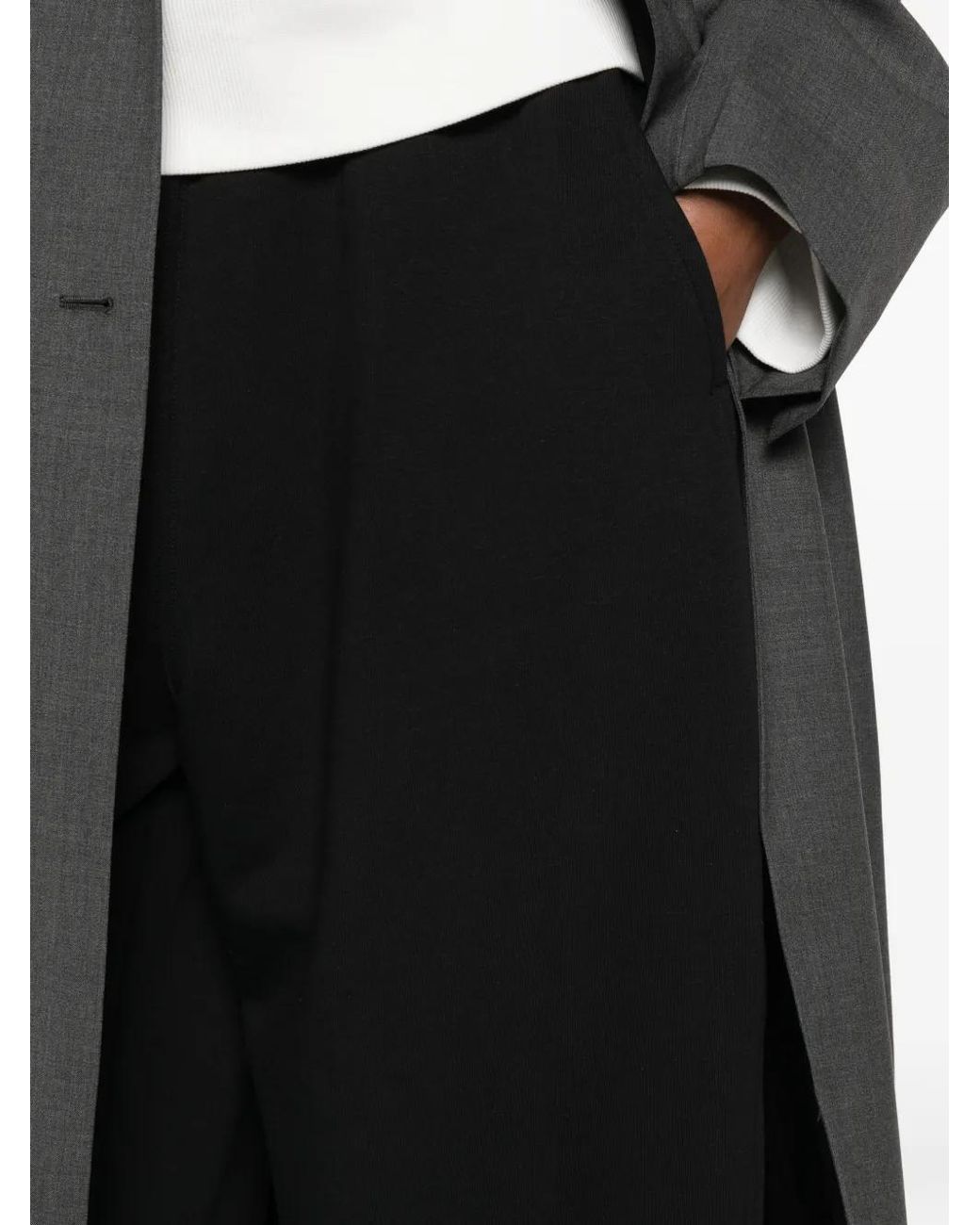 Sportmax Black Pantalon De Jogging À Lien De Resserrage