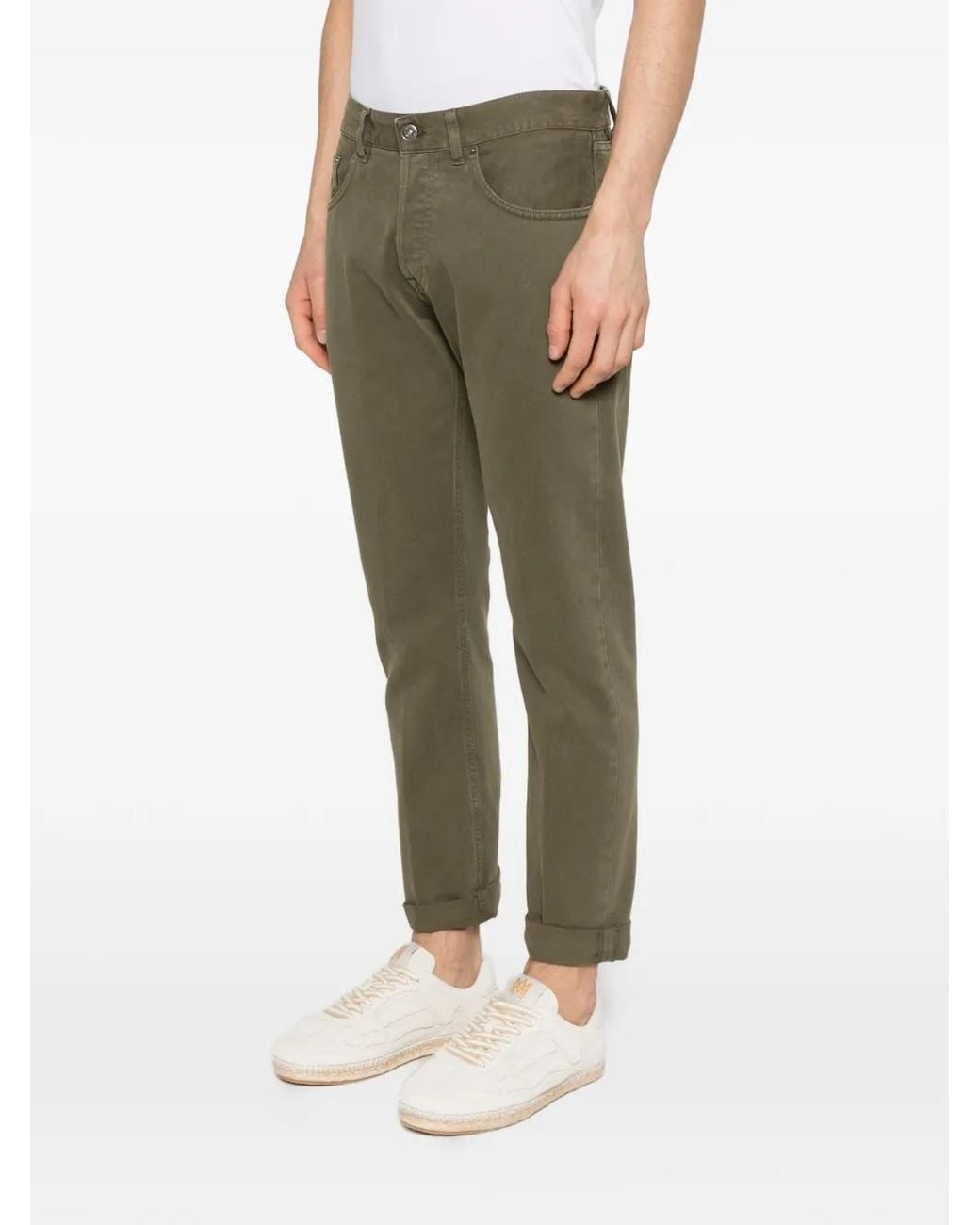 Dondup Gray Buttoned Jeans for men