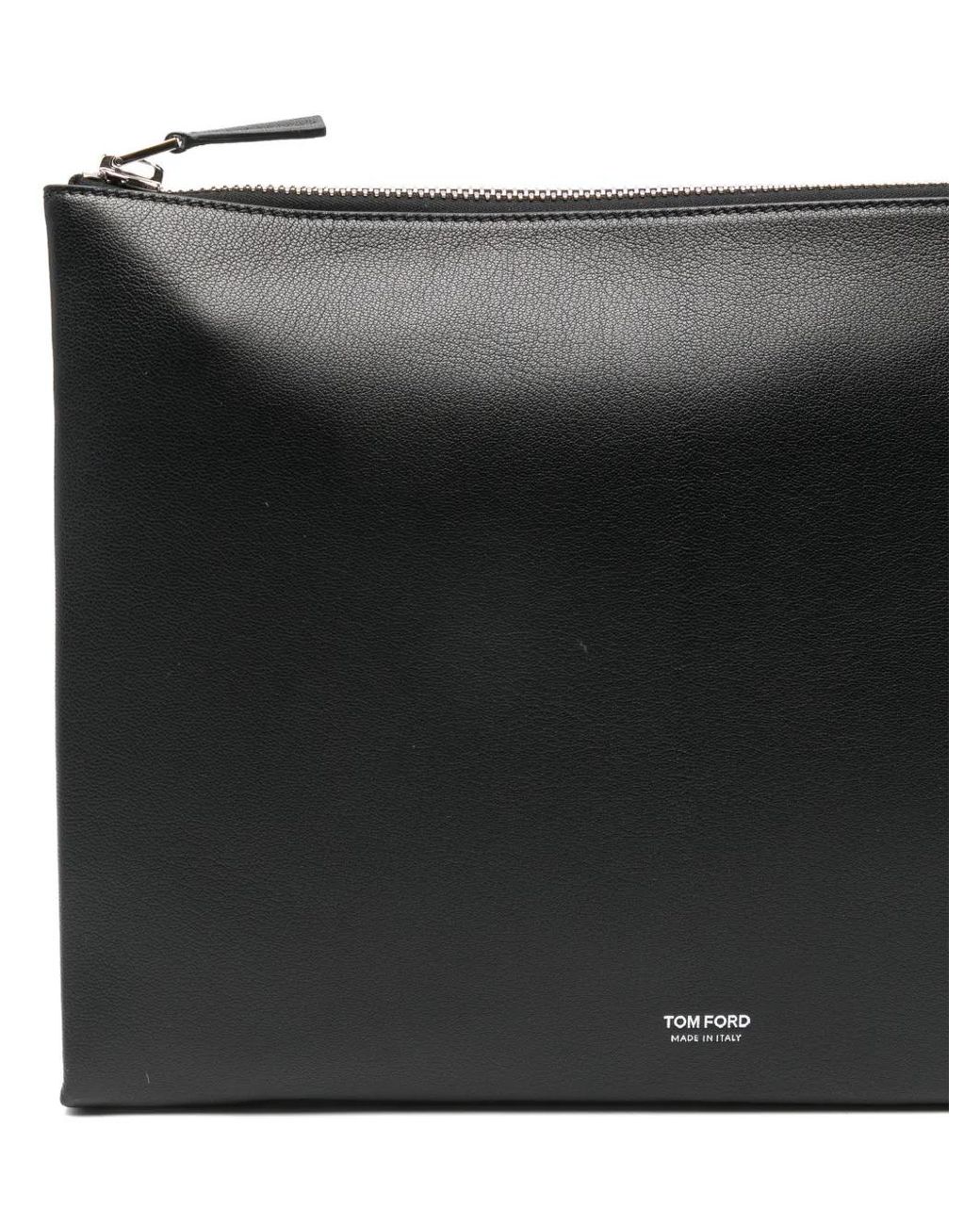 Tom Ford Black Zip-Fastening Clutch Bag for men