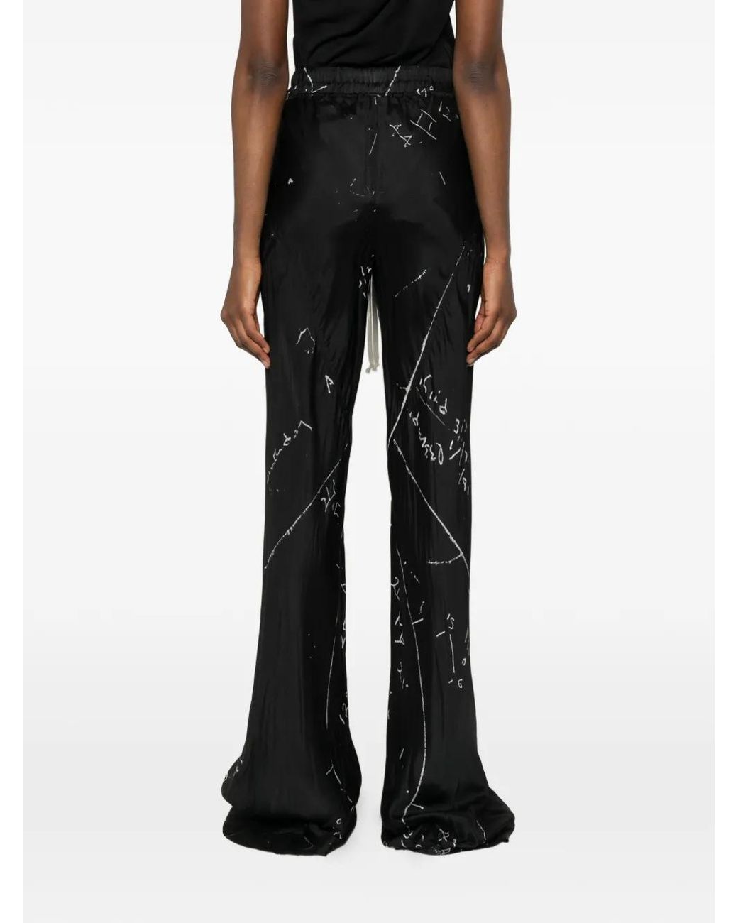 Rick Owens Black Drawstring Bias Trousers