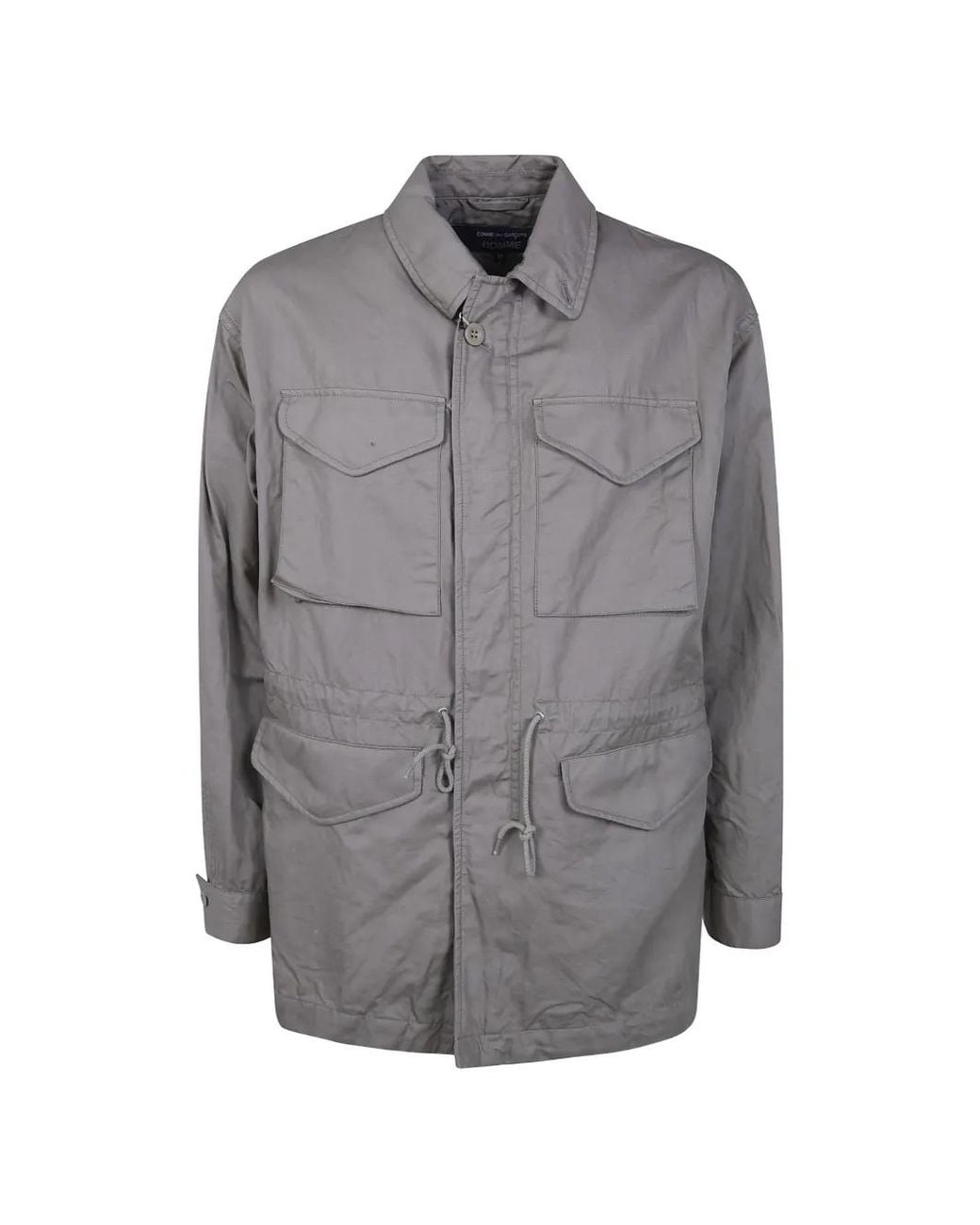 Comme des Garçons Gray Drawstring Field Jacket for men