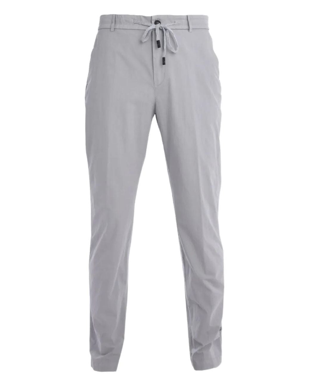 Peserico Gray Cotton Trousers for men