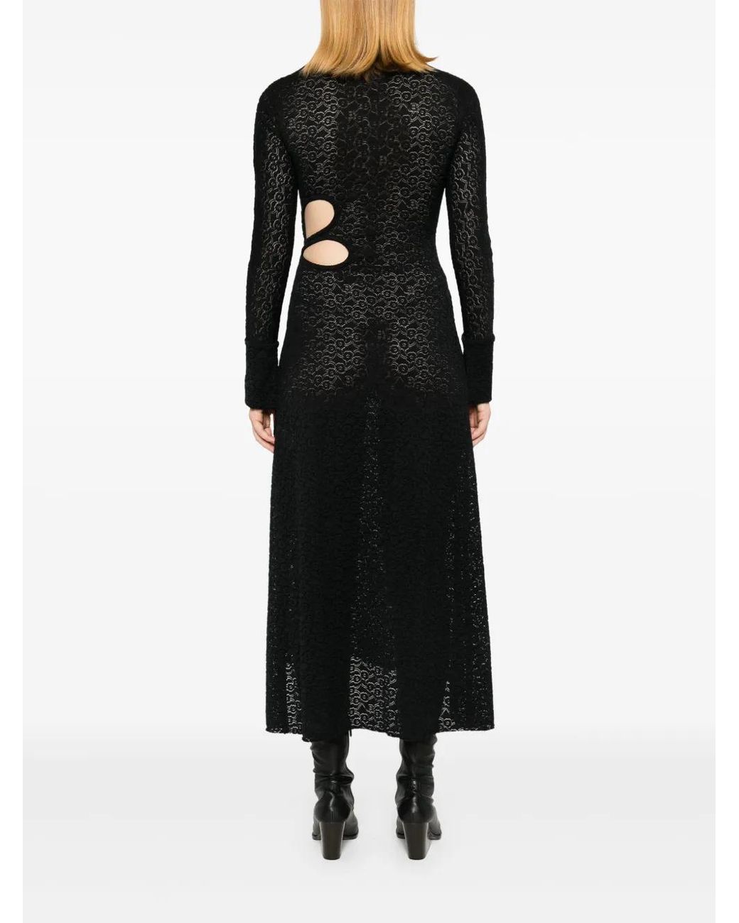 Victoria Beckham Black Dévorè Dress