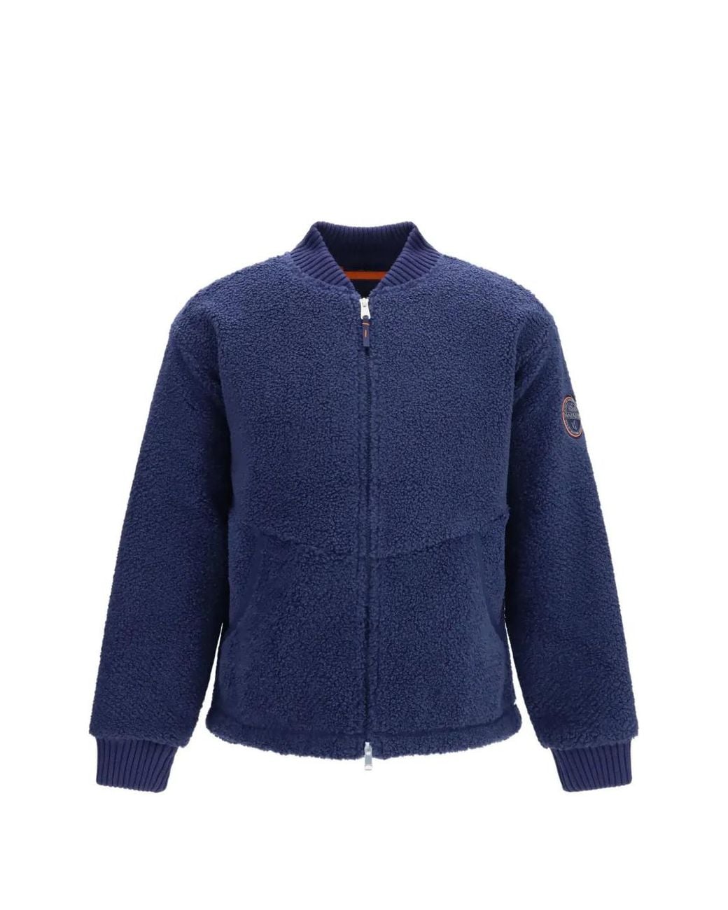 Napapijri Blue Mapu Zip Fleece Jacket for men