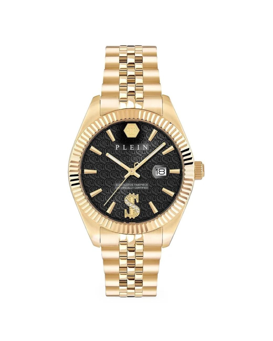 Philipp Plein Metallic Date Superlative 41Mm Watch for men