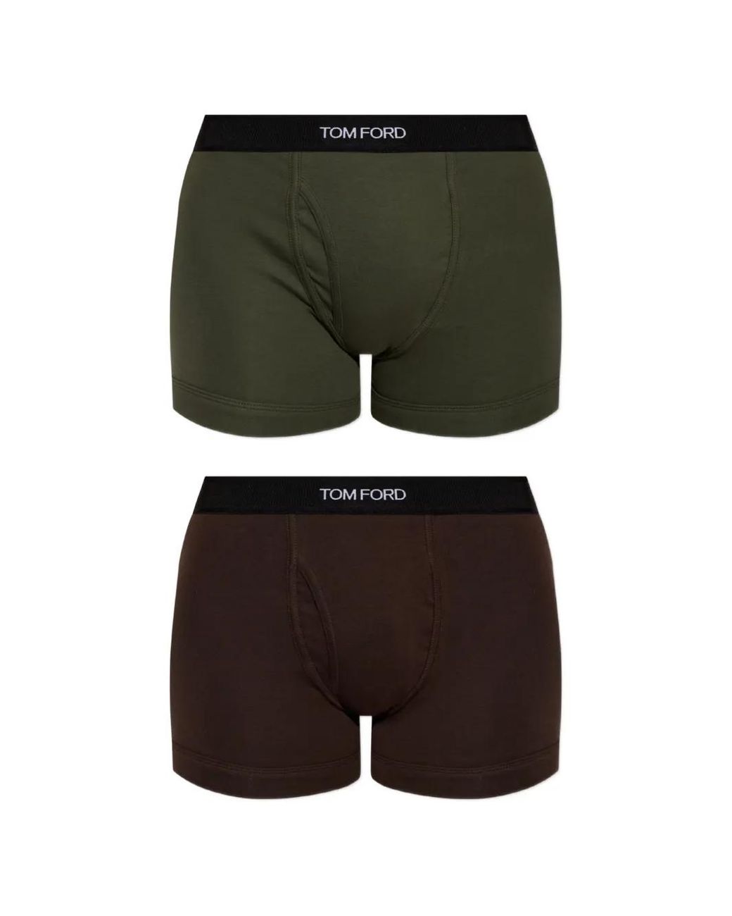 Tom Ford Green Lot De Deux Boxers À Taille À Logo for men