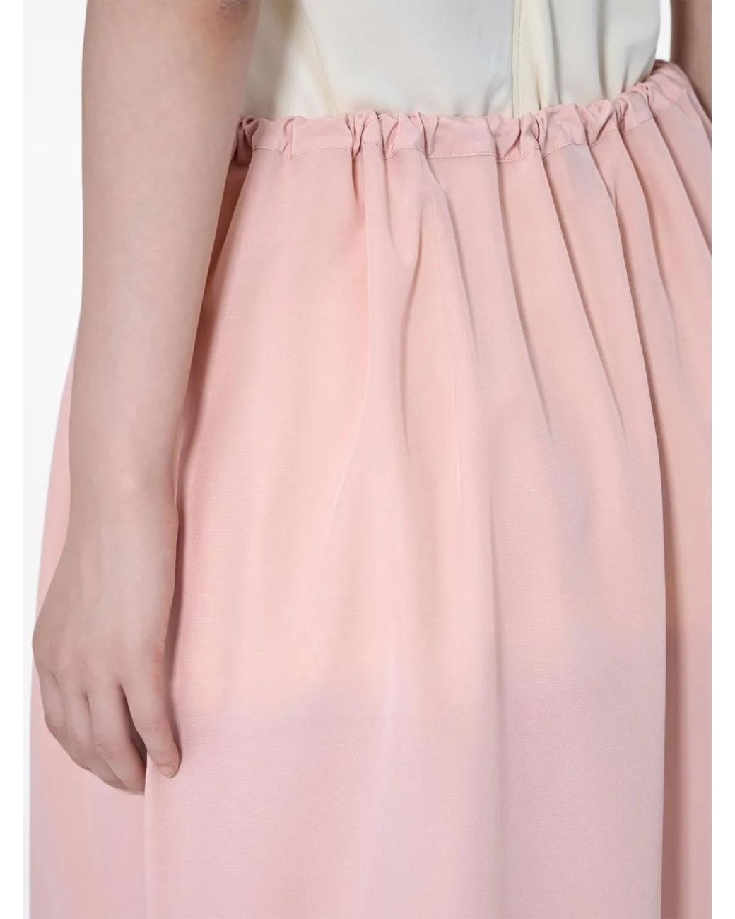 Totême Pink Drawstring-Waist Midi Skirt