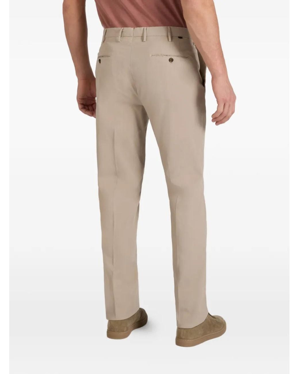 Incotex White Button Trousers for men