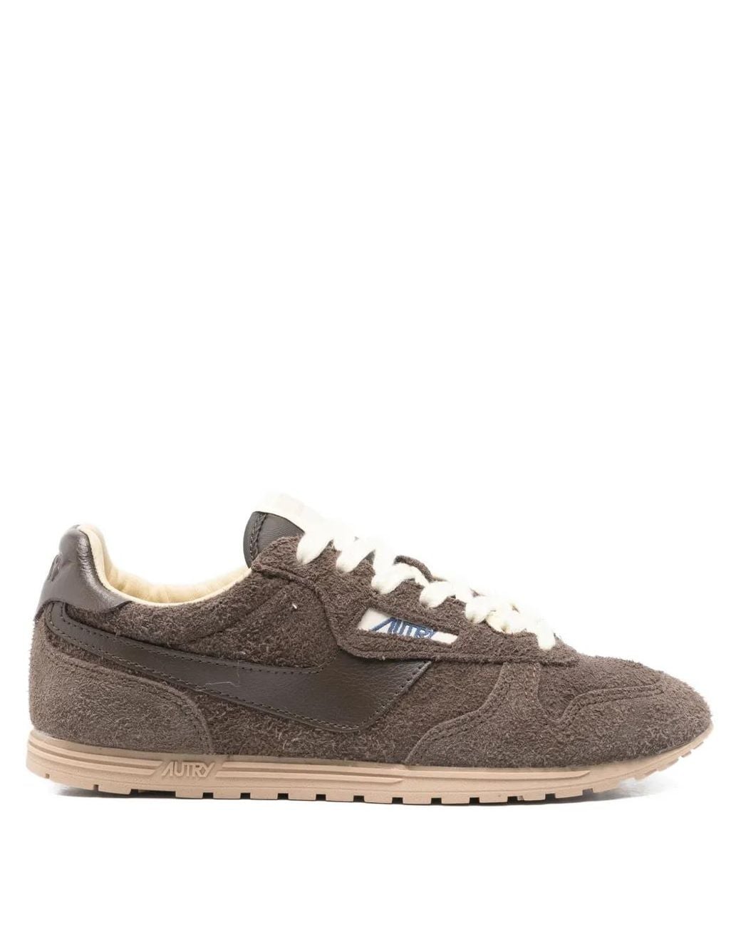 Autry Brown Windspin Suede Sneakers