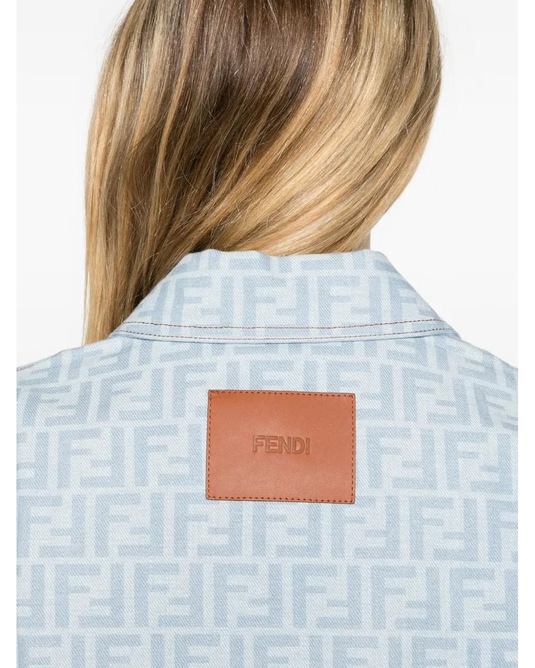 Fendi White Light- Ff Denim Jacket