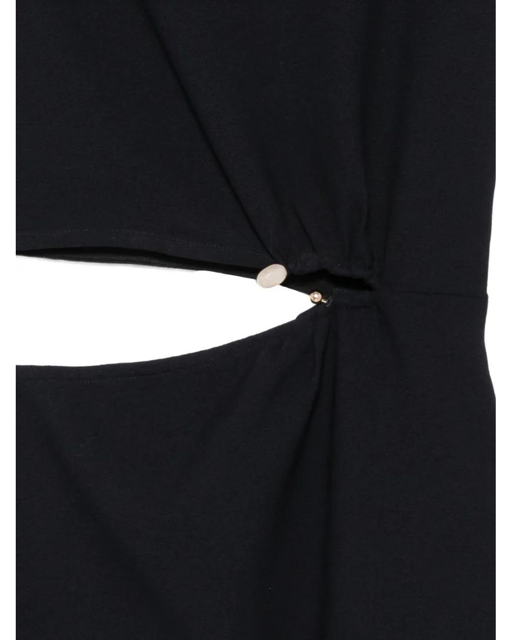 Ba&sh Black Iris Cut-Out Midi Dress