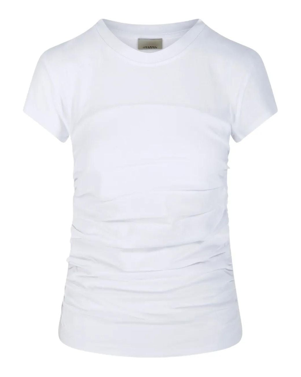 Isabel Marant White Gathered Detail Short-Sleeve T-Shirt