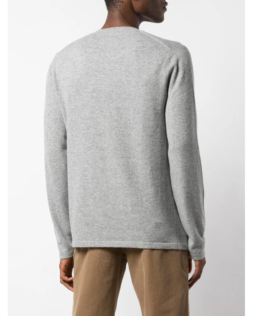 Vince Gray Long-Sleeve Fitted Sweater for men