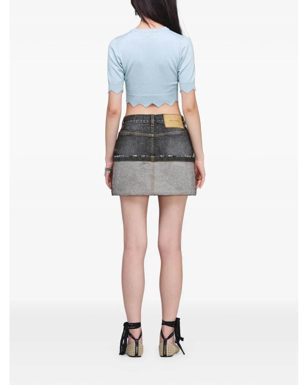 Marc Jacobs Blue Pull Daisy À Bords Festonnés