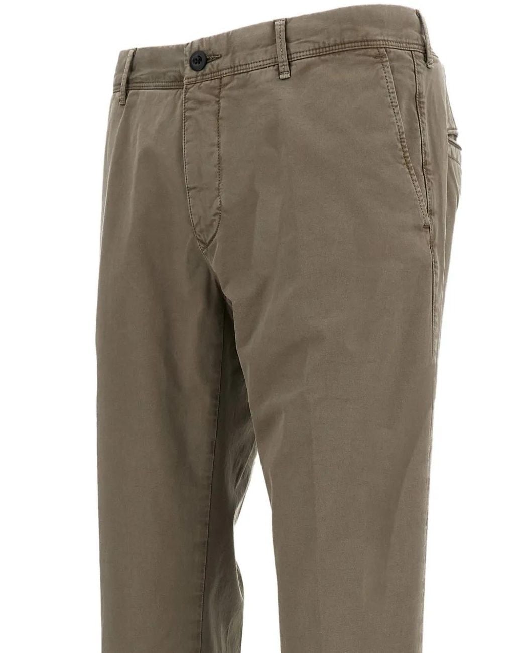 Incotex Gray Cuffed Trousers for men