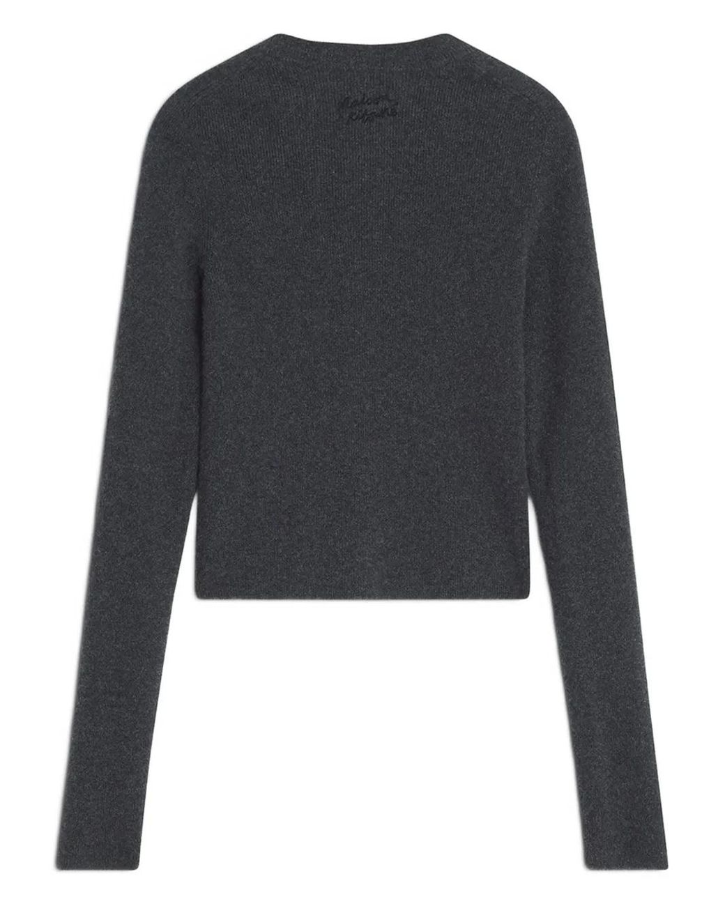 Maison Kitsuné Black Long-Sleeves Buttoned Cardigan