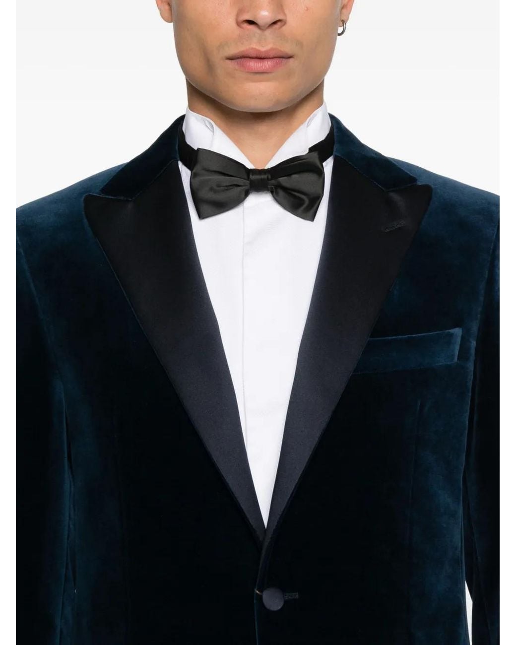 Canali Blue Velvet Blazer for men