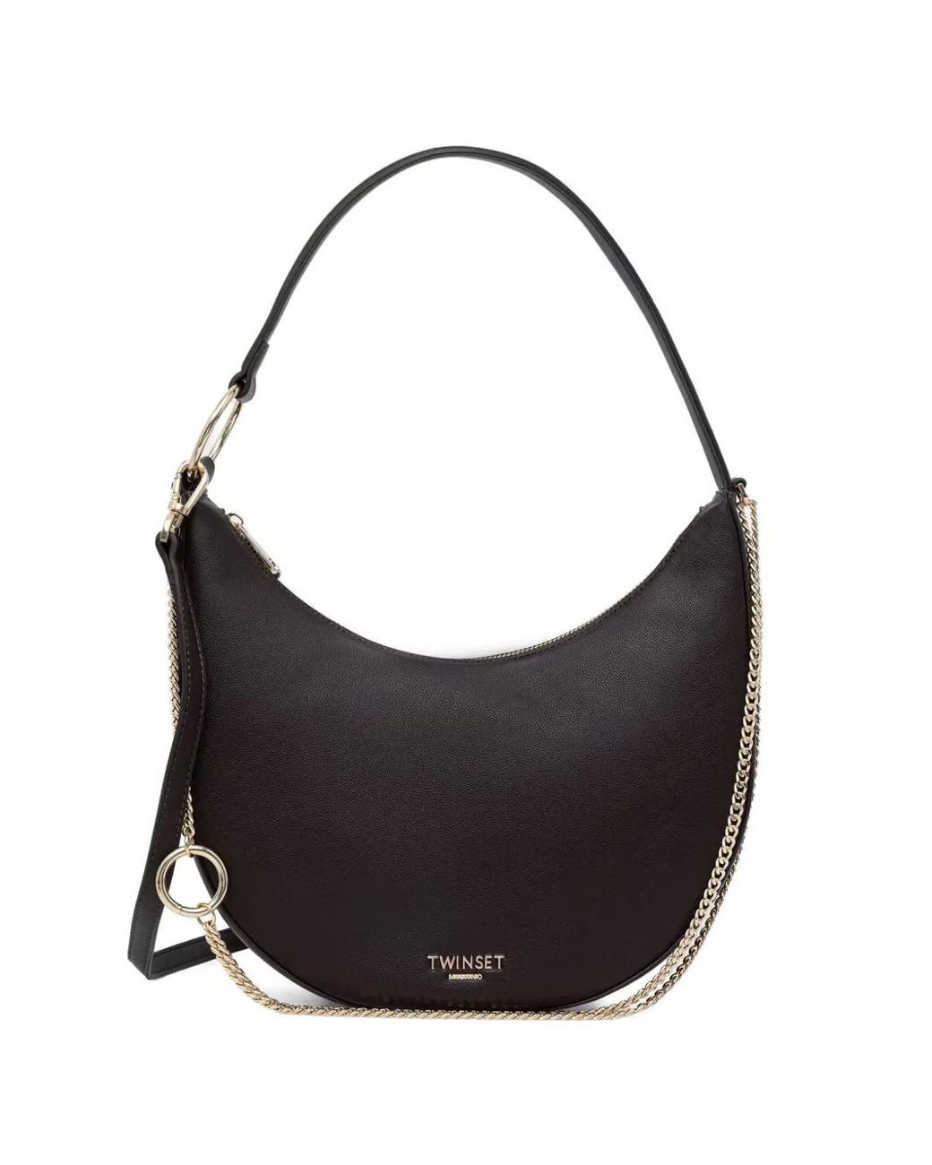 Twinset Black Chain-Detail Shoulder Bag