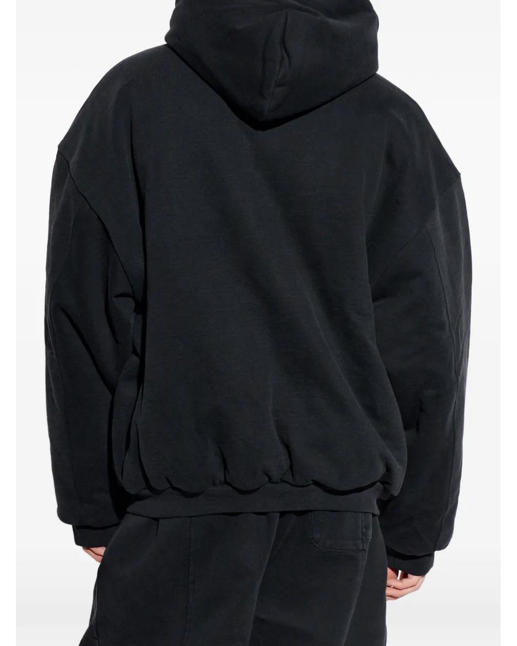 Vetements Black Embridered Cross Hoodie for men