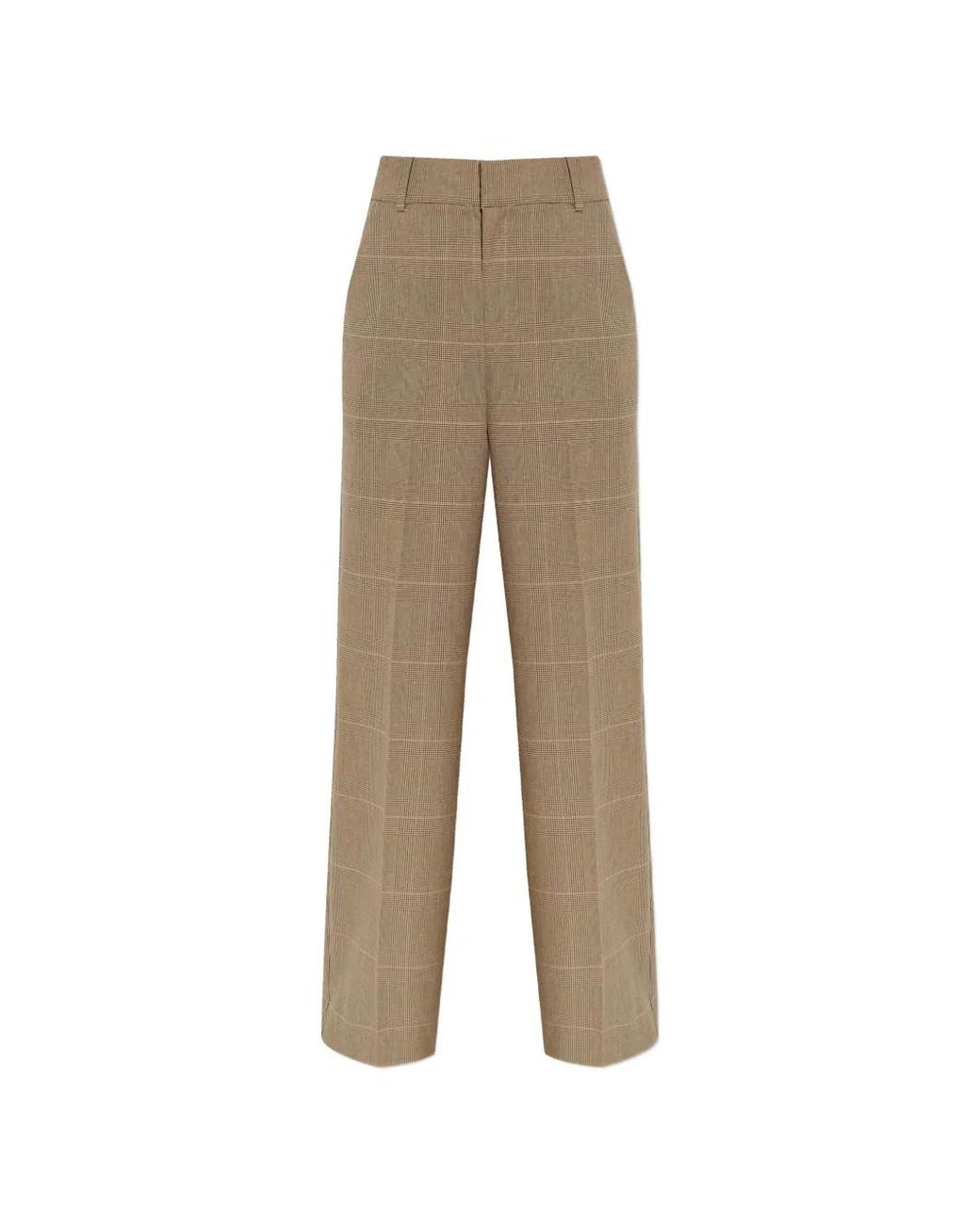 Gestuz Natural Evaldi Check Pattern Trousers