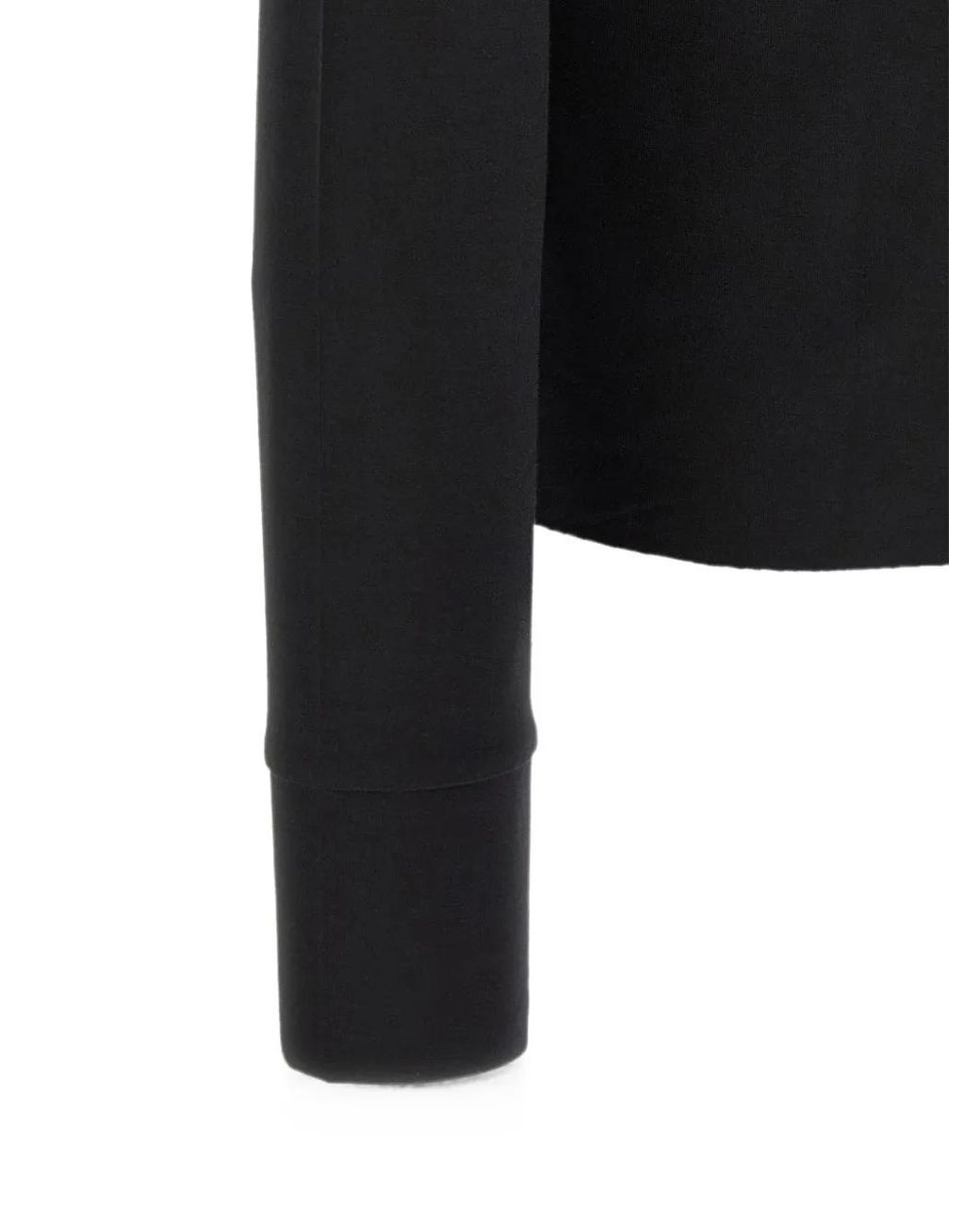 Thom Krom Black Thumb-Hole-Cuff Cross-Seam T-Shirt for men
