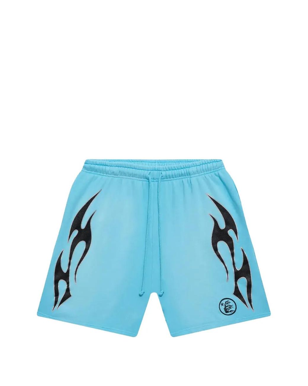 HELLSTAR Blue Studios Flame-Print Shorts for men