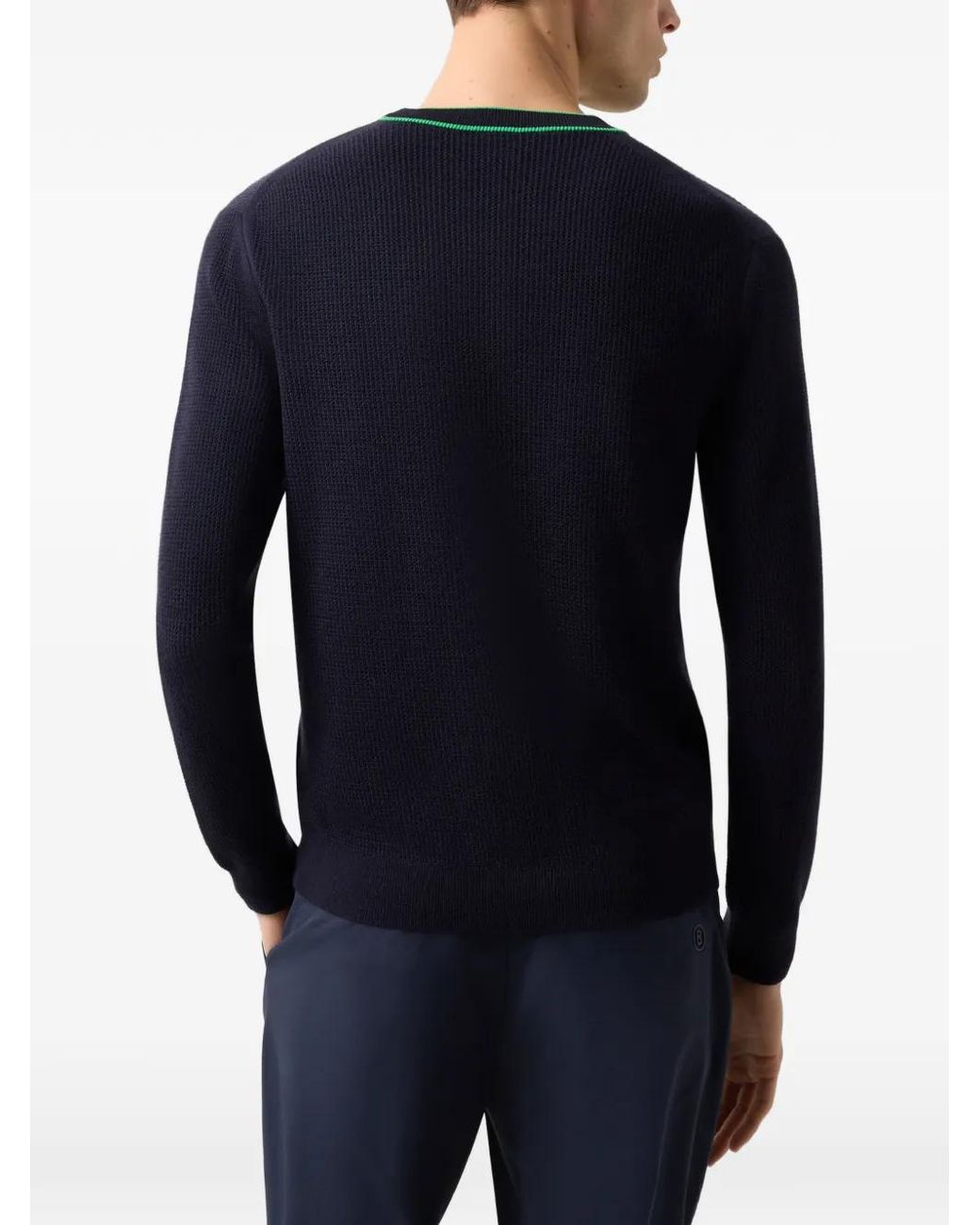 Bogner Blue Levin Stripe-Detail Sweater for men