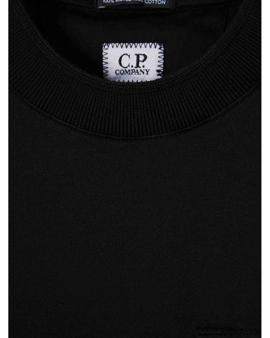 C P Company Black 70/2 Mercerized Jersey Gasato Short Sleeve T-Shirt for men