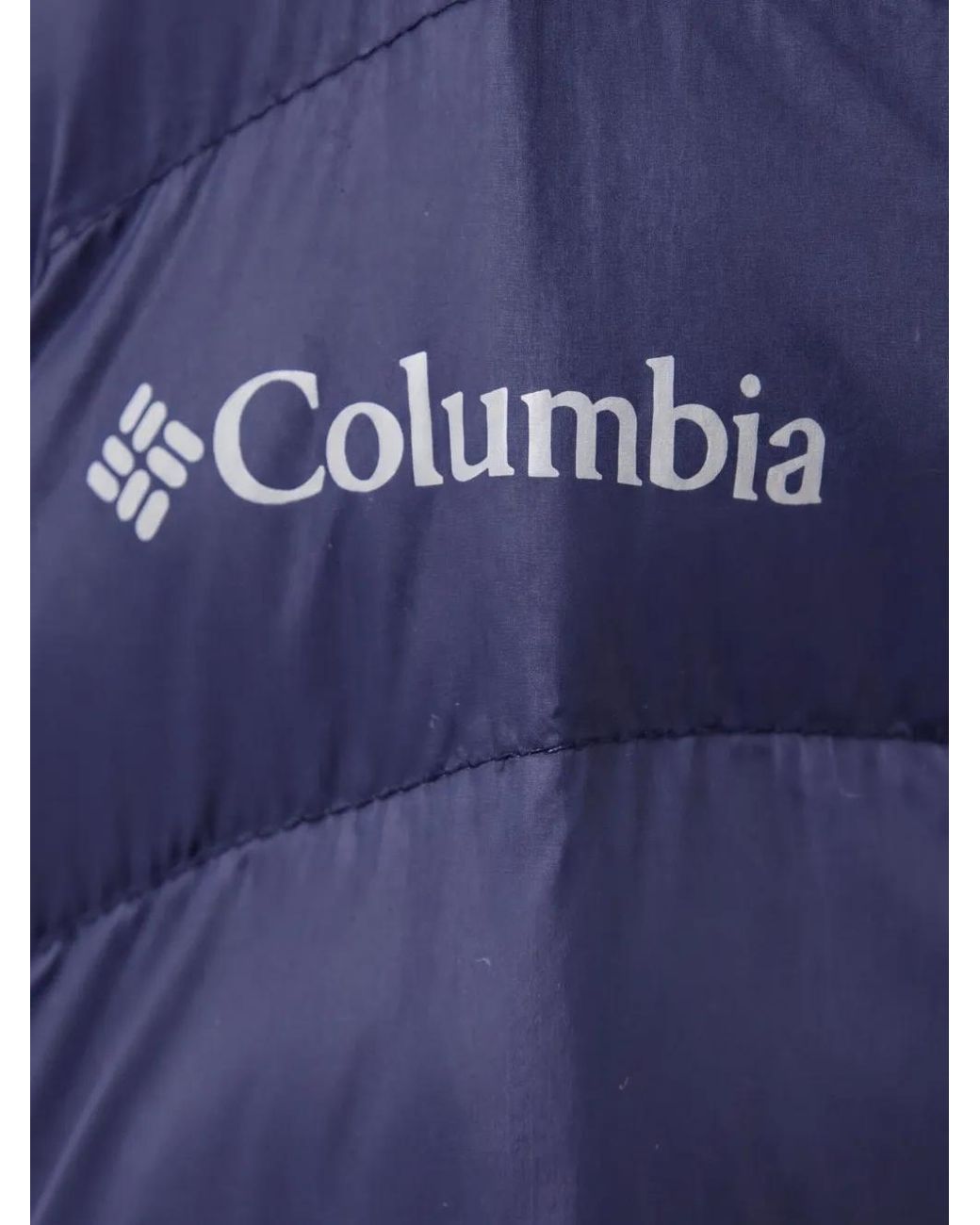 Columbia Blue Labyrinth Loop Hooded Puffer Jacket