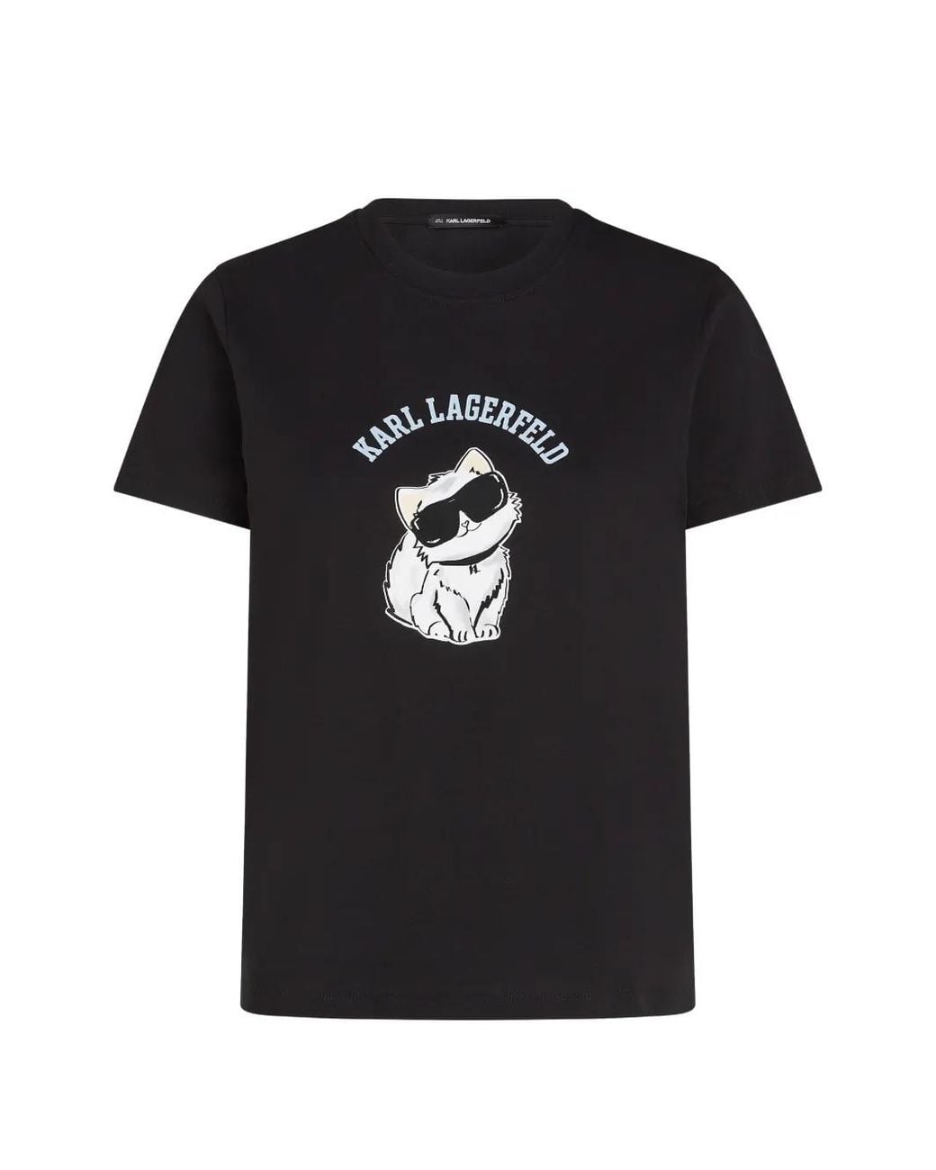 Karl Lagerfeld Black Ikon Choupette T-Shirt