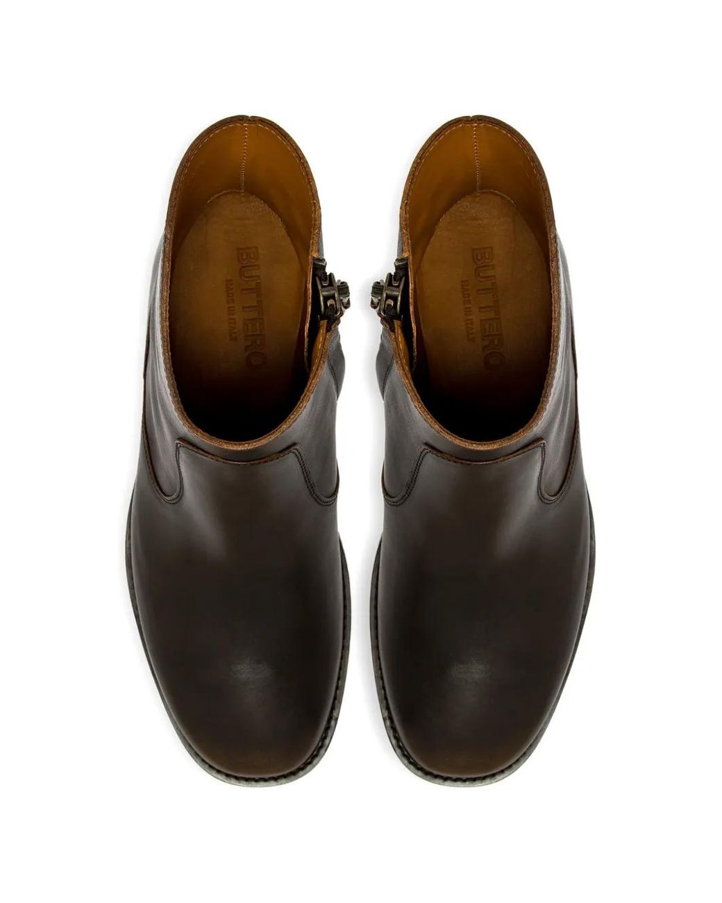 Buttero Black Casentino Leather Boots for men
