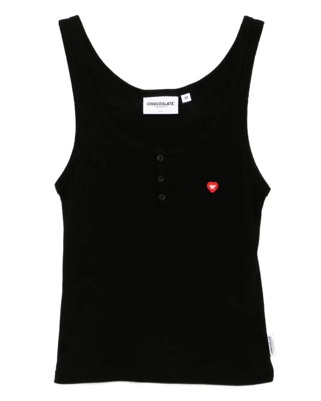 Chocoolate Black Cotton Tank Top