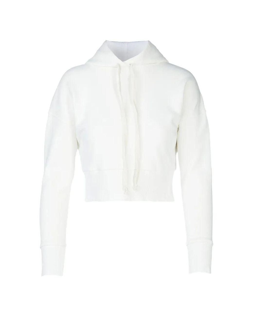 Tessitura Body Couture White Cropped Hoodie