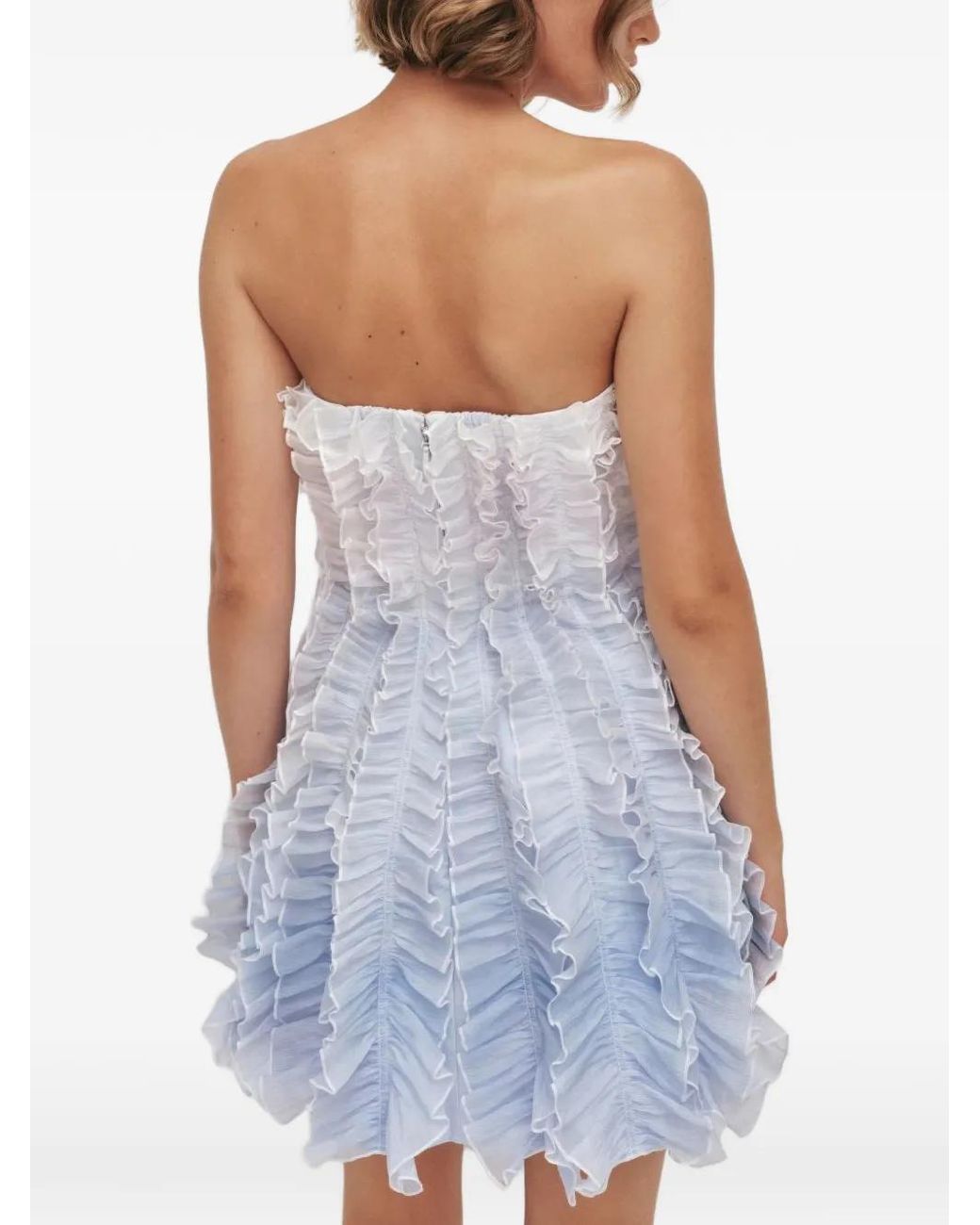 Aje. White Temperance Ruffled Mini Dress