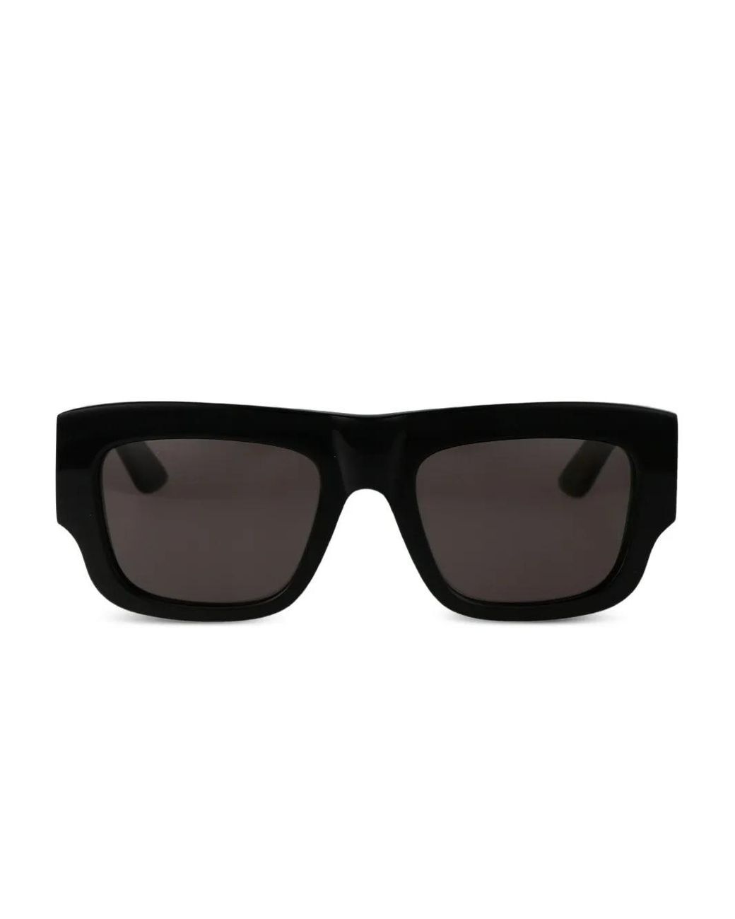 McQueen Black Bold Square-Frame Sunglasses for men