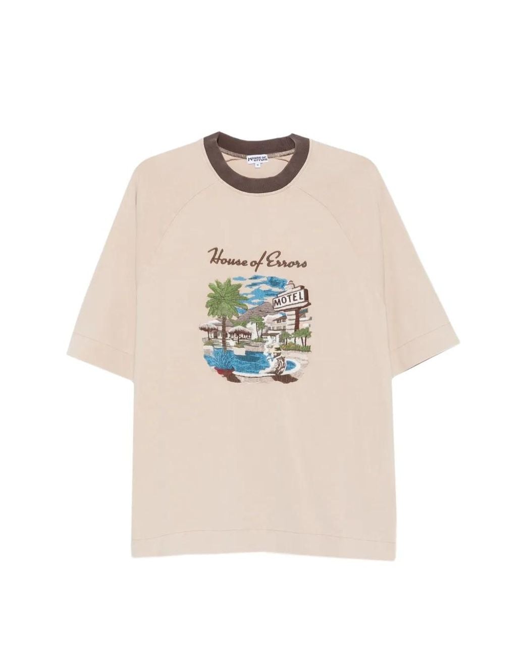 House of Errors White Motel Steakout Logo-Embroidered T-Shirt for men
