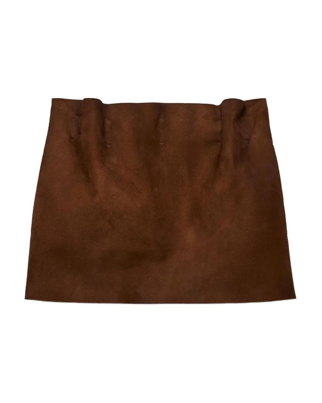 Prada Brown Minirock Mit Elastischem Bund