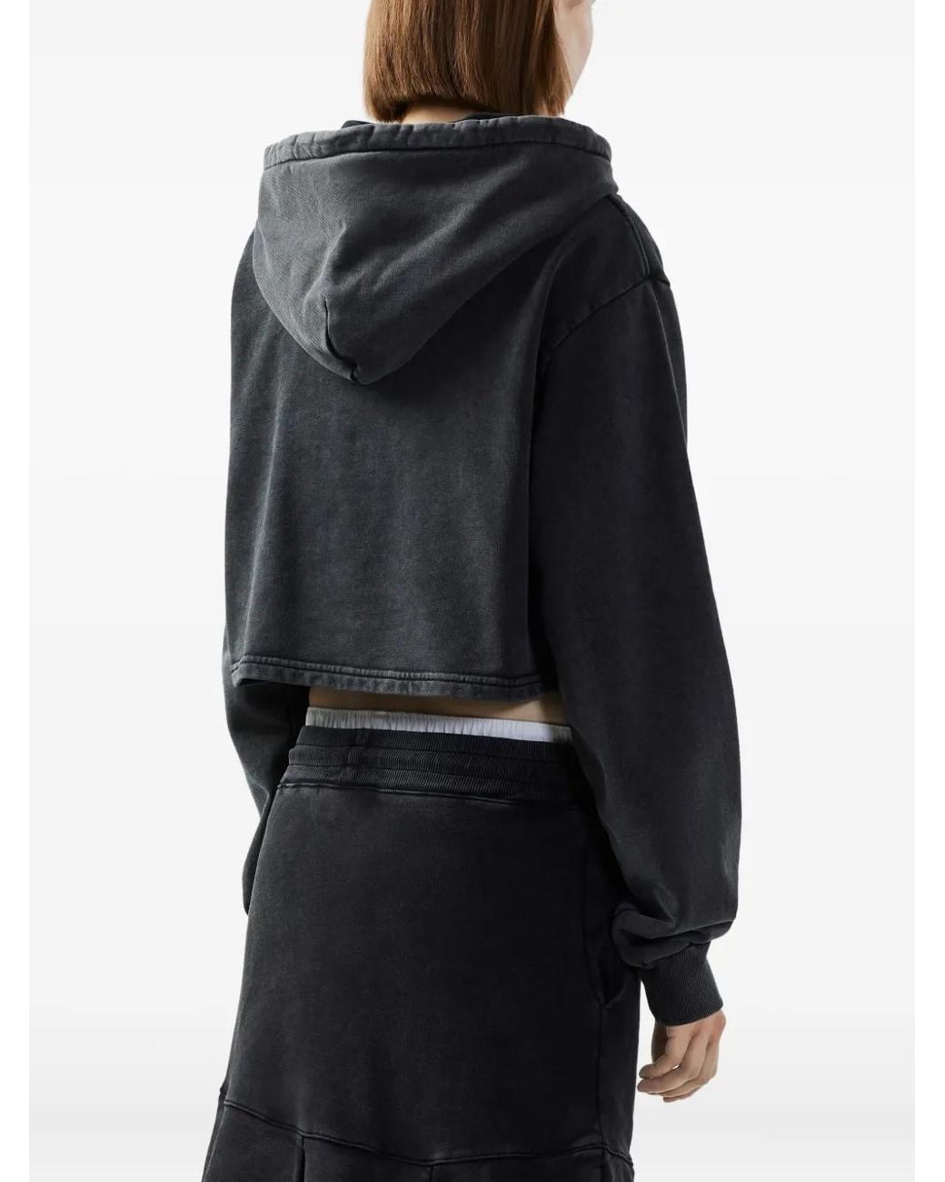 Gcds Black Cotton Hoodie