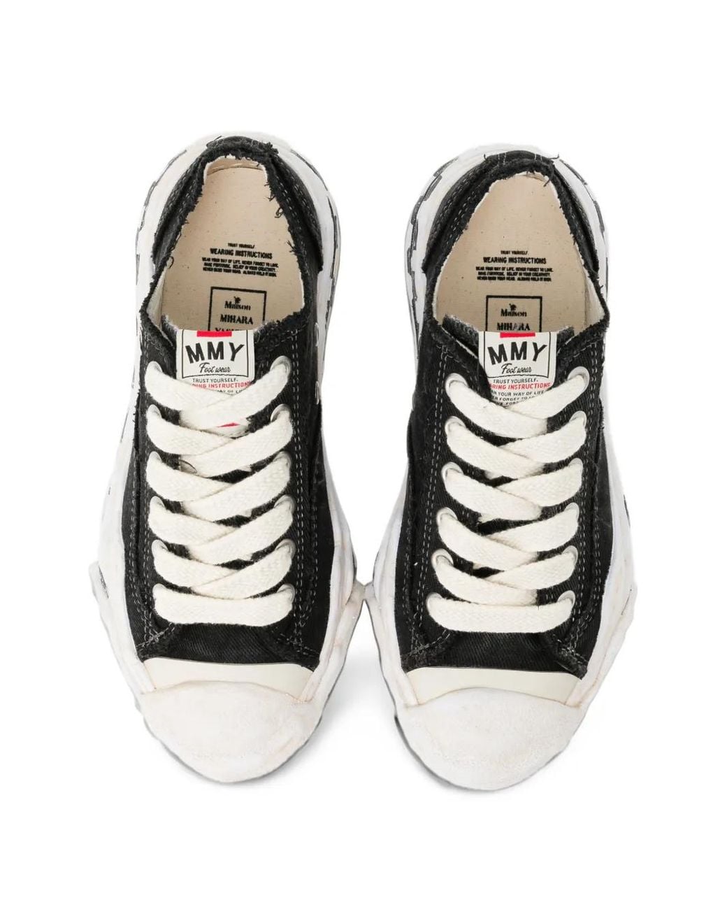 Maison Mihara Yasuhiro White "Hank" Og Graffiti Check Sole Low-Top Sneakers