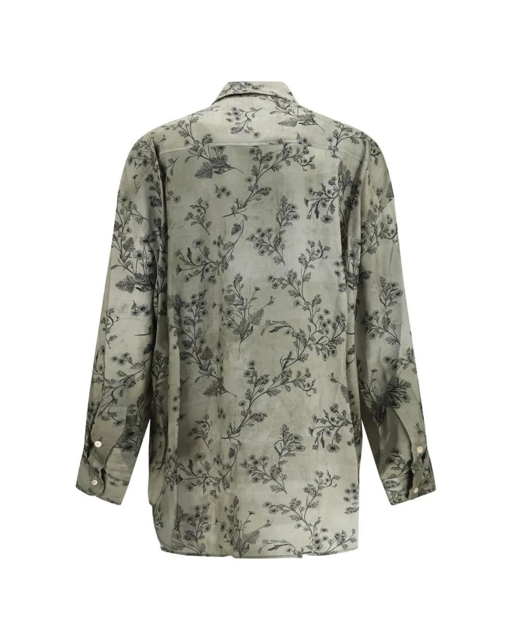 Camicia Con Scollo A V E Volant di R13 in Gray